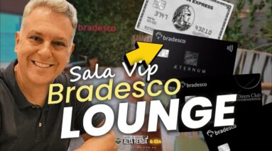 💳Conheça a Nova Sala Vip Bradesco Lounge Terminal 3 Guarulhos SP, veja quais cartões aceitam. Luxo.
