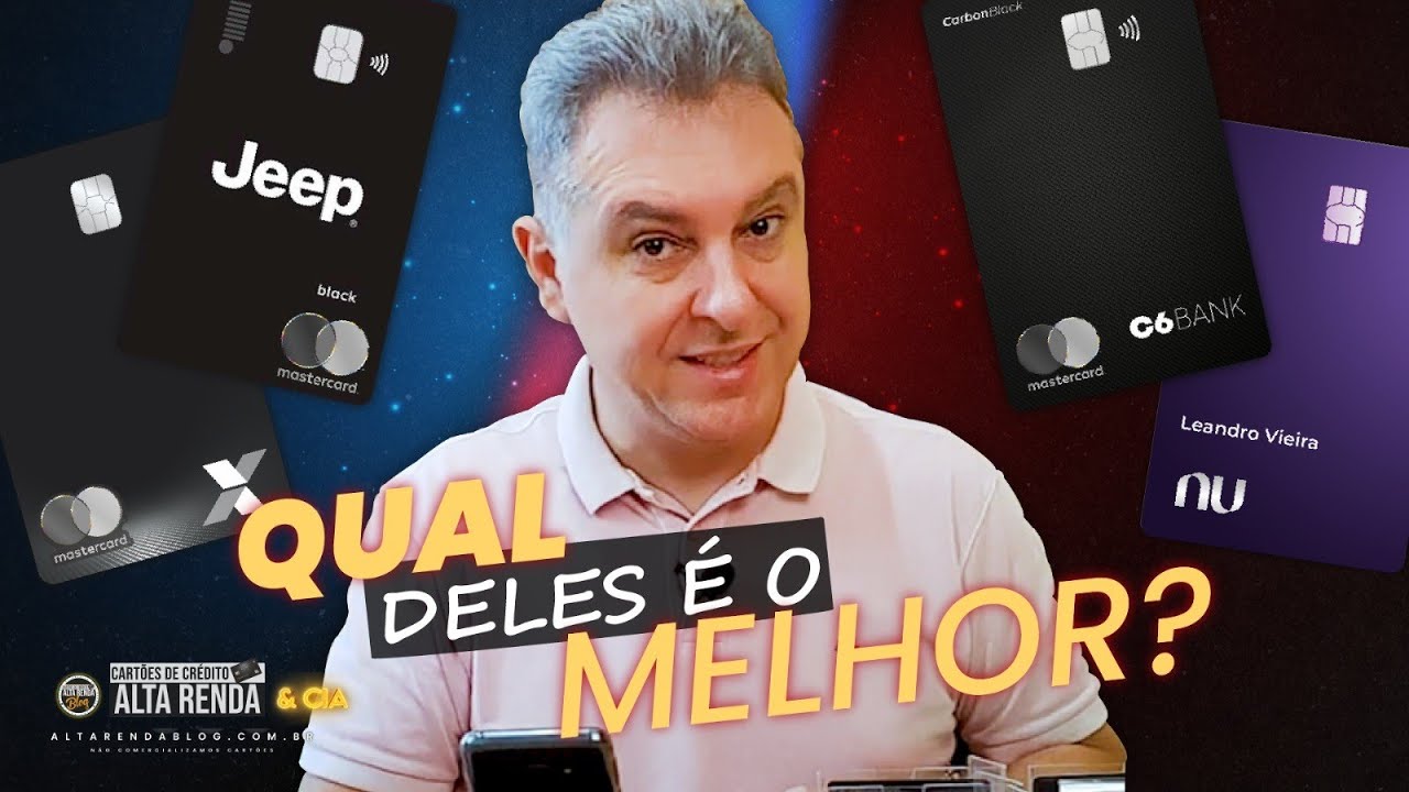 💳OS QUATRO CARTÕES MASTERCARD BLACK: NUBANK, JEEP, C6BANK, CAIXA, QUAL DESTES BANCOS LEVAM VANTAGEM?