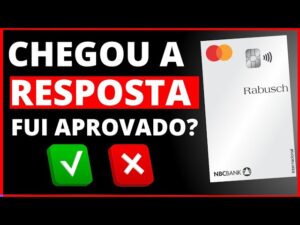 ATENÇÃO: NOVO CARTÃO DE CRÉDITO RABUSCH - CHEGOU A RESPOSTA DA SOLICITAÇÃO FUI APROVADO?