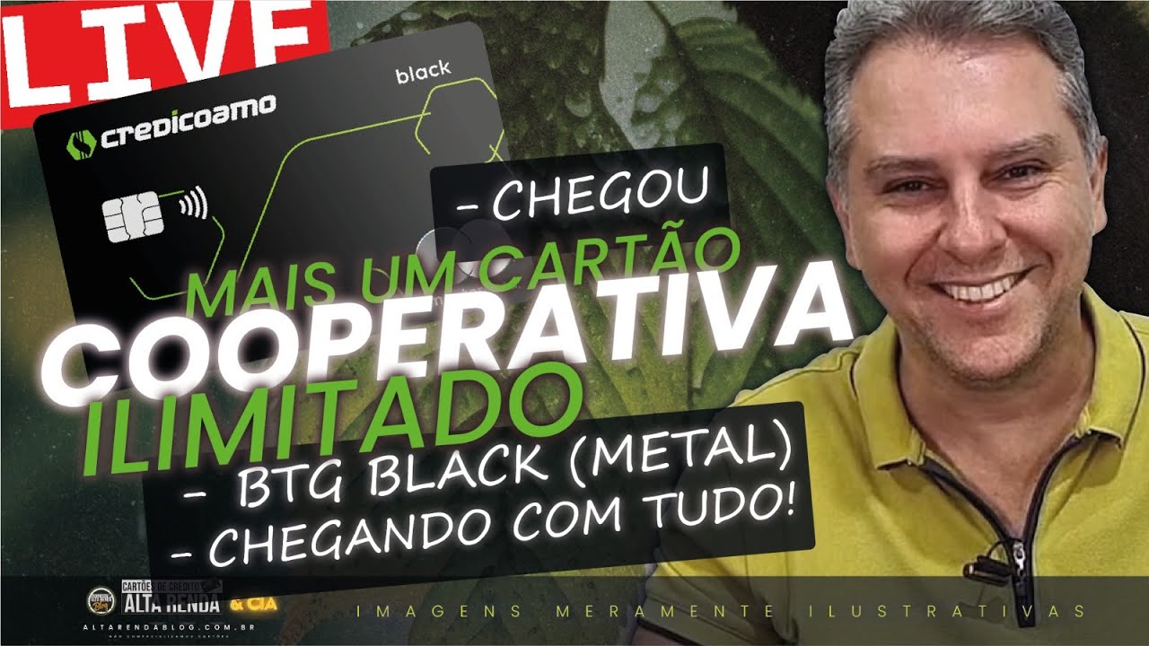 💳LIVE: MAIS UM NOVO CARTÃO MASTERCARD BLACK NO MERCADO, NOVO CARTÃO METAL BTG BLACK, ANALOGIAS HOJE