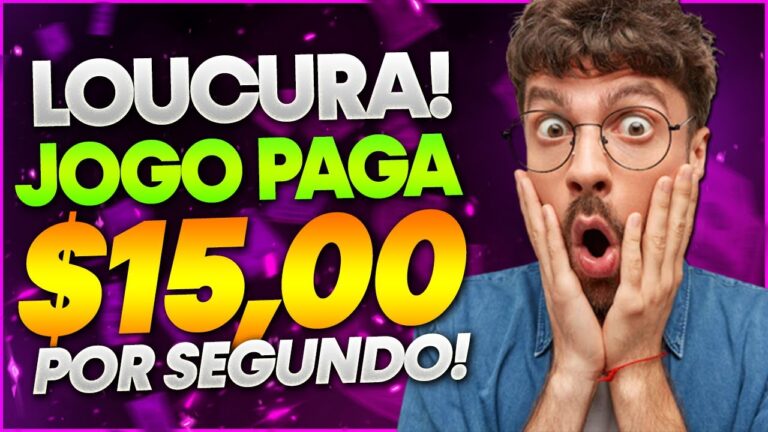 😱Jogo PAGA no ATO $15,00 por Segundo de FORMA Rápida! Jogos que Pagam Dinheiro de Verdade