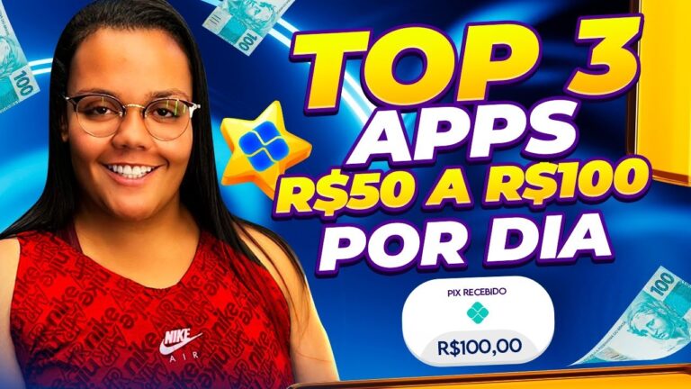 R$50 A R$100 POR DIA COM ESSE TOP 3 APLICATIVOS (GANHAR DINHEIRO ONLINE)
