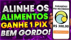 Jogo PAGA na HORA via Pix PARA ALINHAR ALIMENTOS - Jogos que GANHAM Dinheiro de Verdade