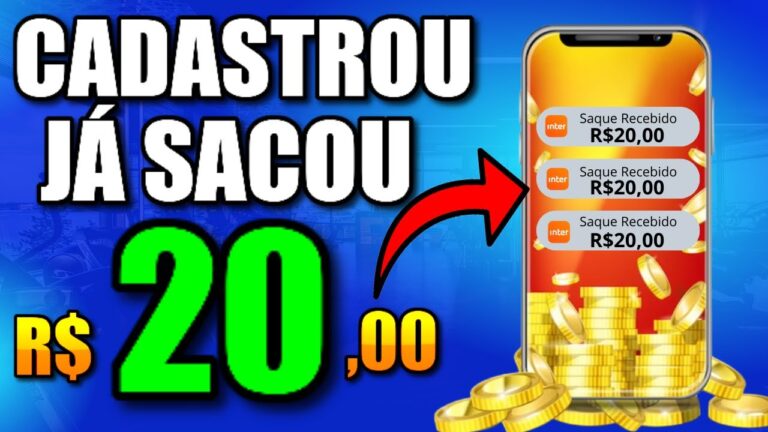 Saque R$20 na Hora! CADASTROU JÁ PODE SACAR APP para GANHAR DINHEIRO Via PIX -Ganhar dinheiro online