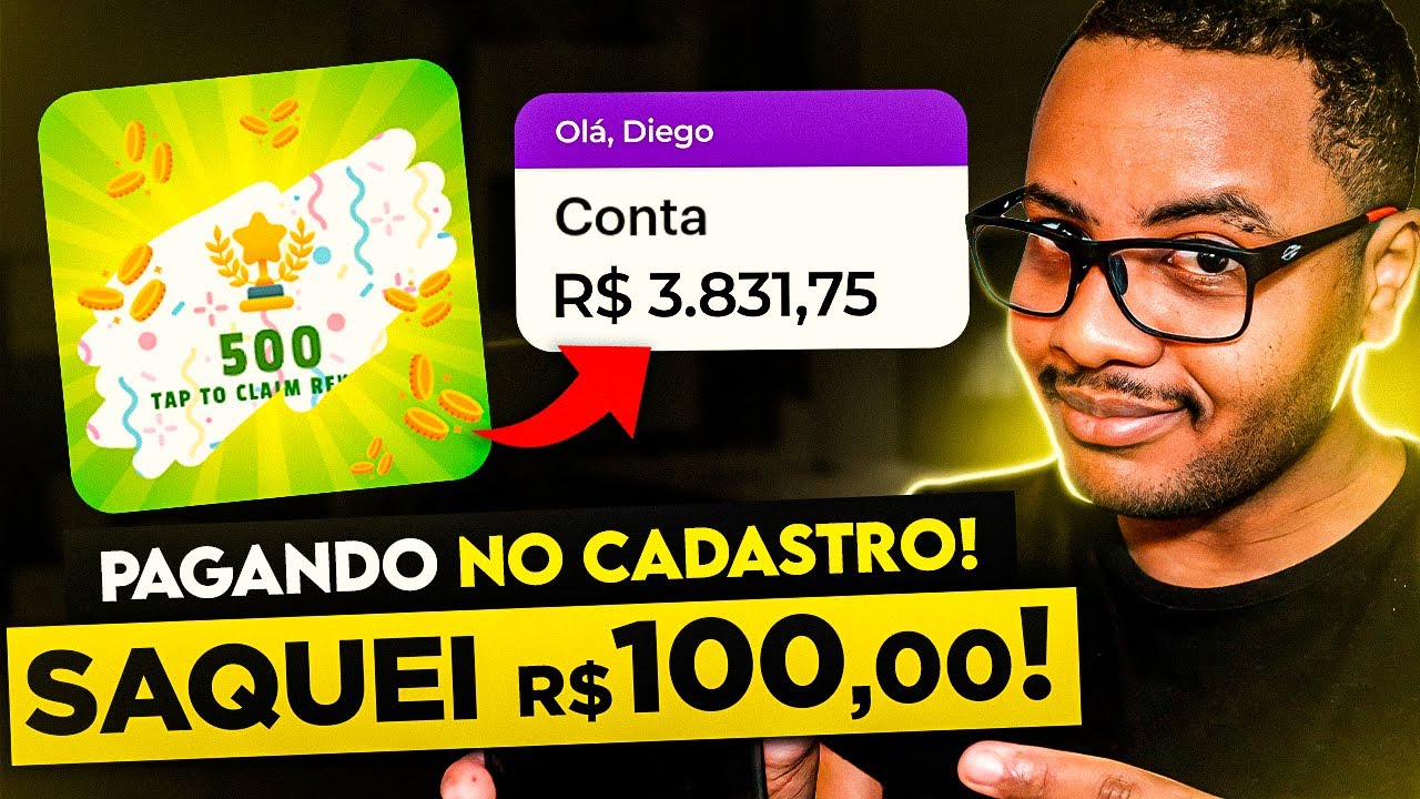 CADASTROU, SACOU Aplicativo Pagando R$100 PARA CADASTRAR E JOGAR TOP APLICATIVO PAGANDO DE VERDADE