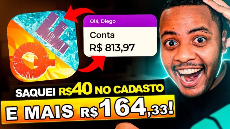 RECEBIDO R$50 NO CADASTRO! SAQUEI MAIS R$164,33 Aplicativo Pagando de Verdade PARA JOGAR APP PAGANDO