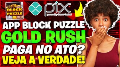 App Block Puzzle Gold Rush Paga? CONTEI A VERDADE do App Block Puzzle Gold Rush!