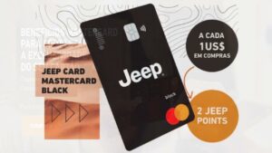 Jeep Card Mastercard Black,oferece cashback, sala vip grátis e muito mais,confira