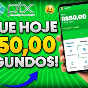 💯(SAQUE HOJE!!) Novo Aplicativo PAGANDO R$50,00 no PIX em QUESTÃO de SEGUNDOS!