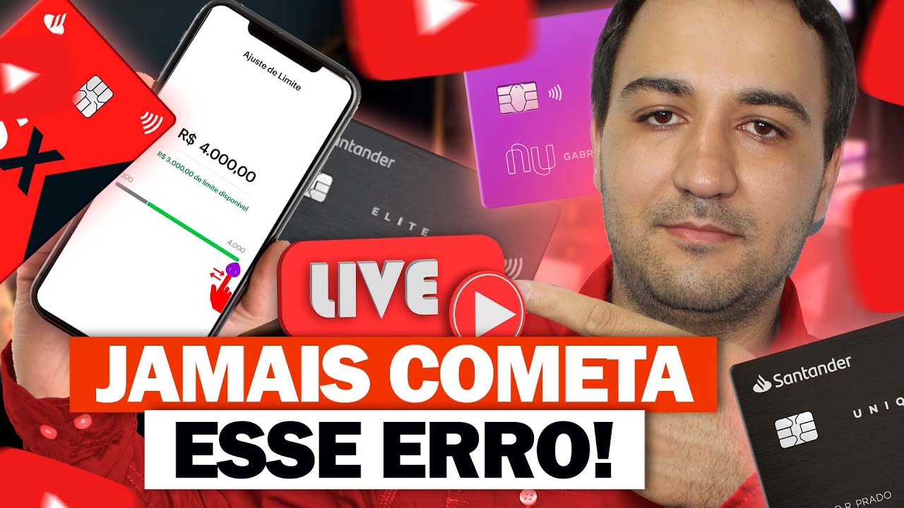 💳LIVE! JAMAIS COMETA ESSE ERRO COM O SEU CARTÃO DE CRÉDITO.