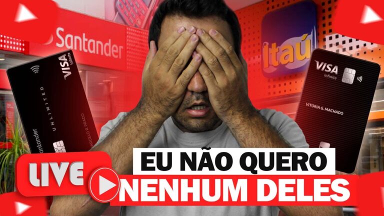 💳LIVE! SANTANDER OU ITAÚ? QUAL BANCO ESCOLHER PARA LIMITES EM 2024?