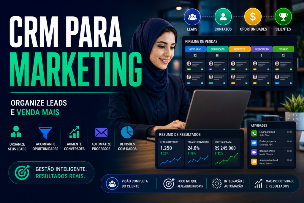 CRM para Marketing: Como Organizar Relacionamentos e Aumentar as Vendas 1 CRM para marketing e vendas inteligentes