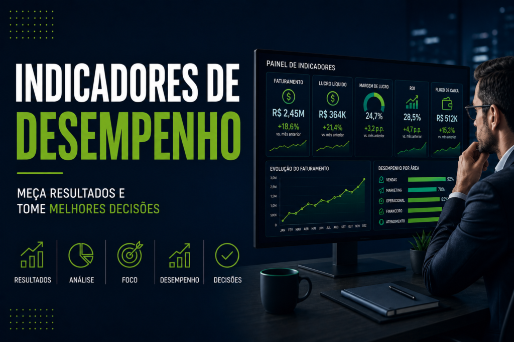 Indicadores de Desempenho Empresarial: Como Medir os Resultados da Sua Empresa 1 Painel de indicadores de desempenho
